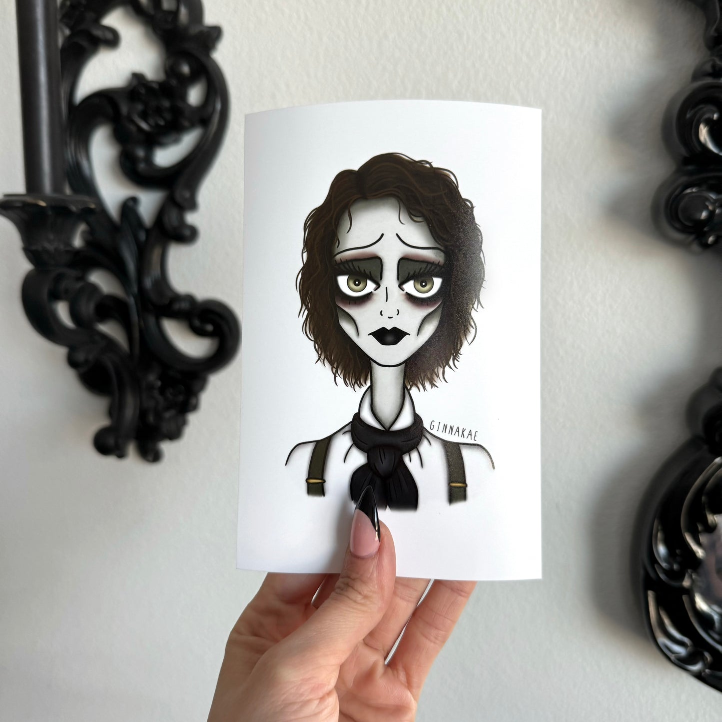 Lisa Frankenstein and the Creature Prints + Stickers