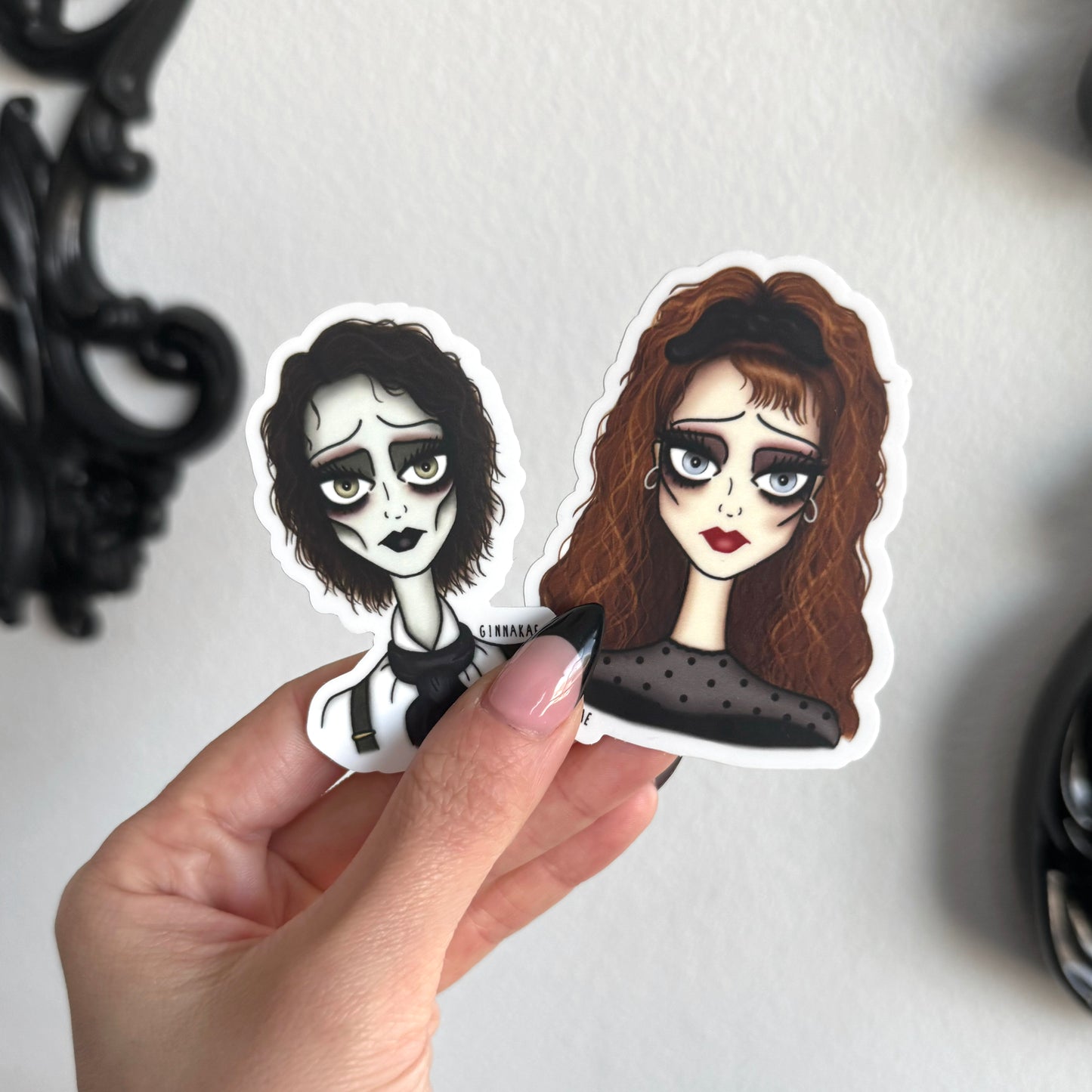 Lisa Frankenstein and the Creature Prints + Stickers