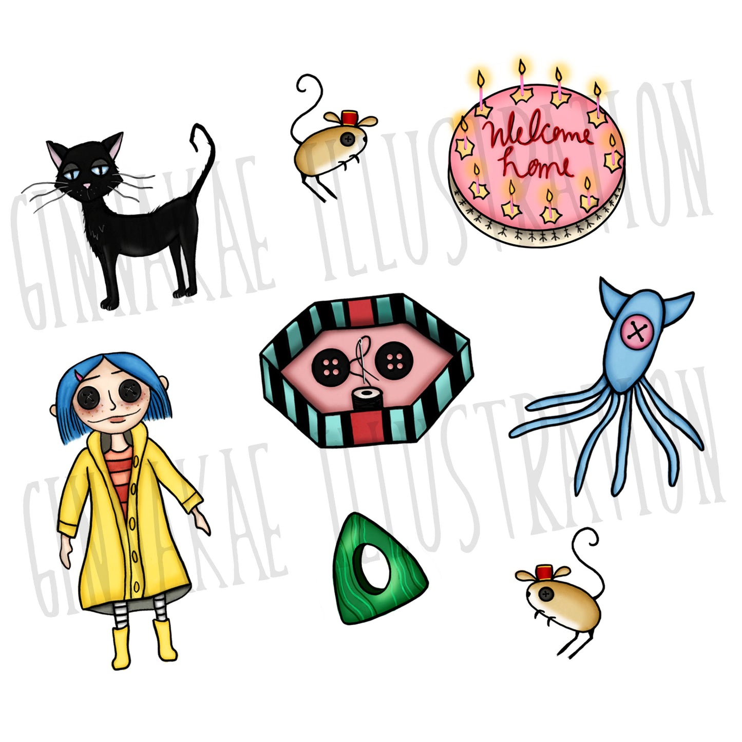 NEW! Coraline Sticker Pack