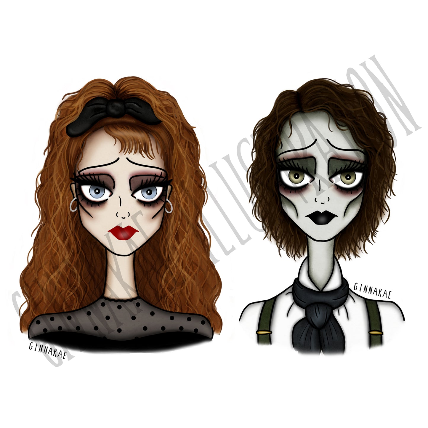 Lisa Frankenstein and the Creature Prints + Stickers