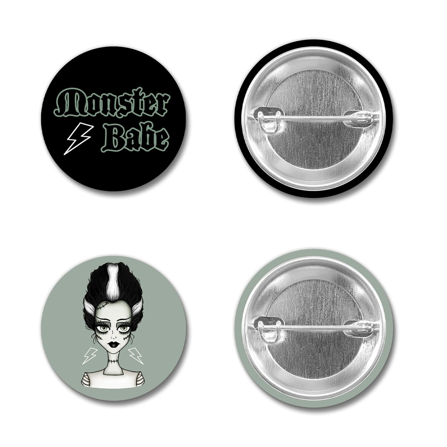 NEW! Monster Babe Button Pins