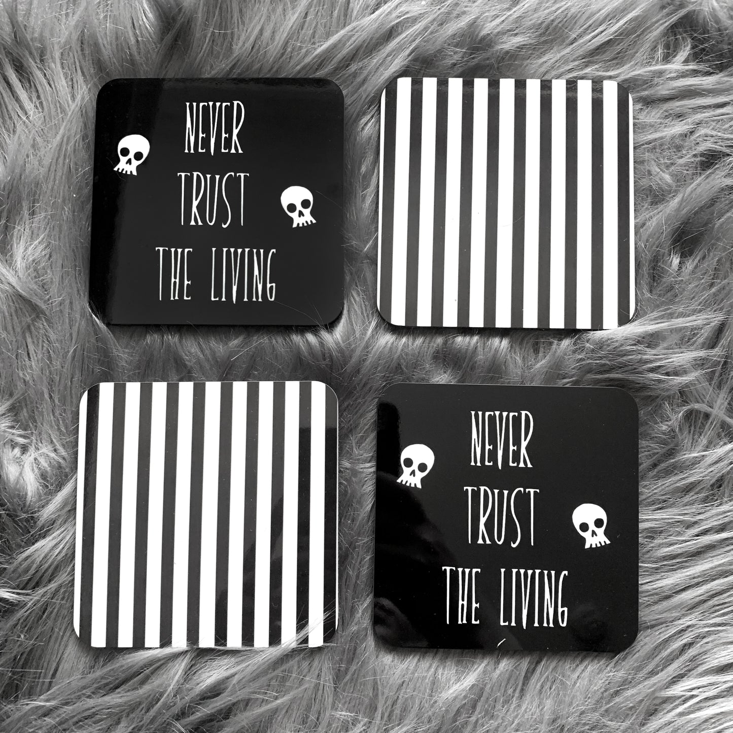 Never Trust the Living Coasters (Set of 4)