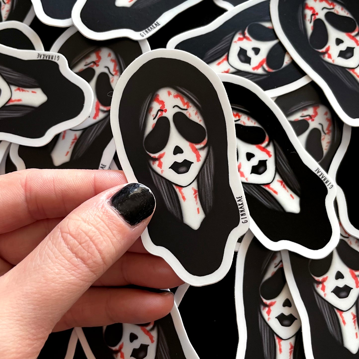Ghost Face Babe Print + Sticker
