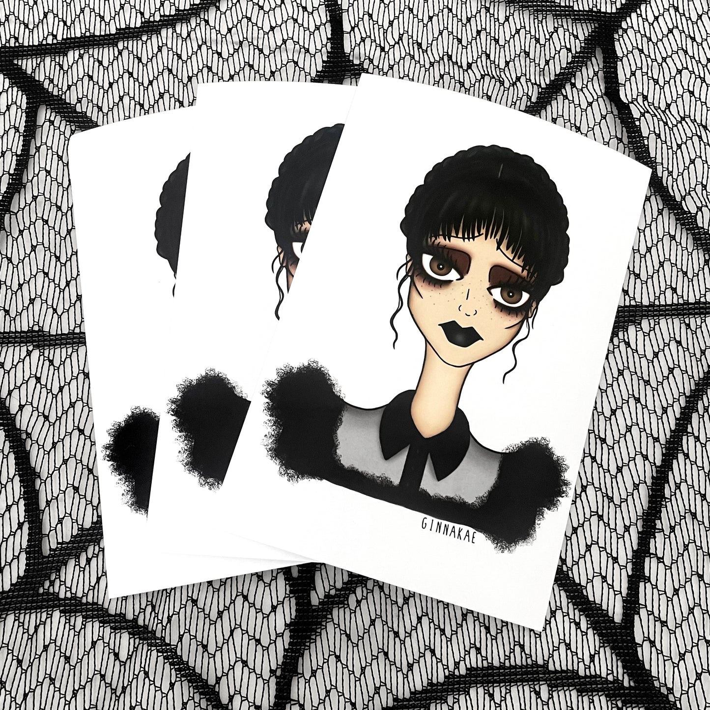 Wednesday (Black Dress) Print + Sticker