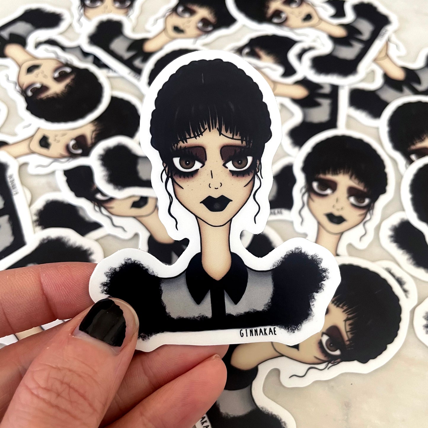 Wednesday (Black Dress) Print + Sticker