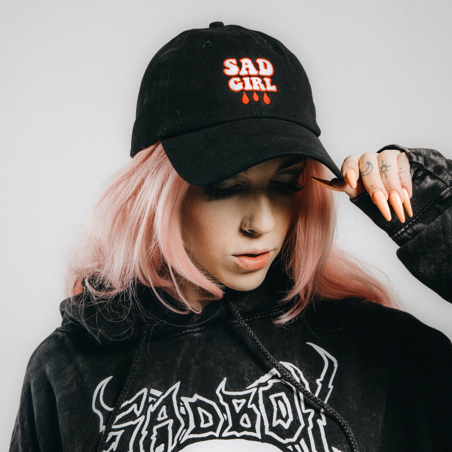 SADGIRL Embroidered Dad Hat