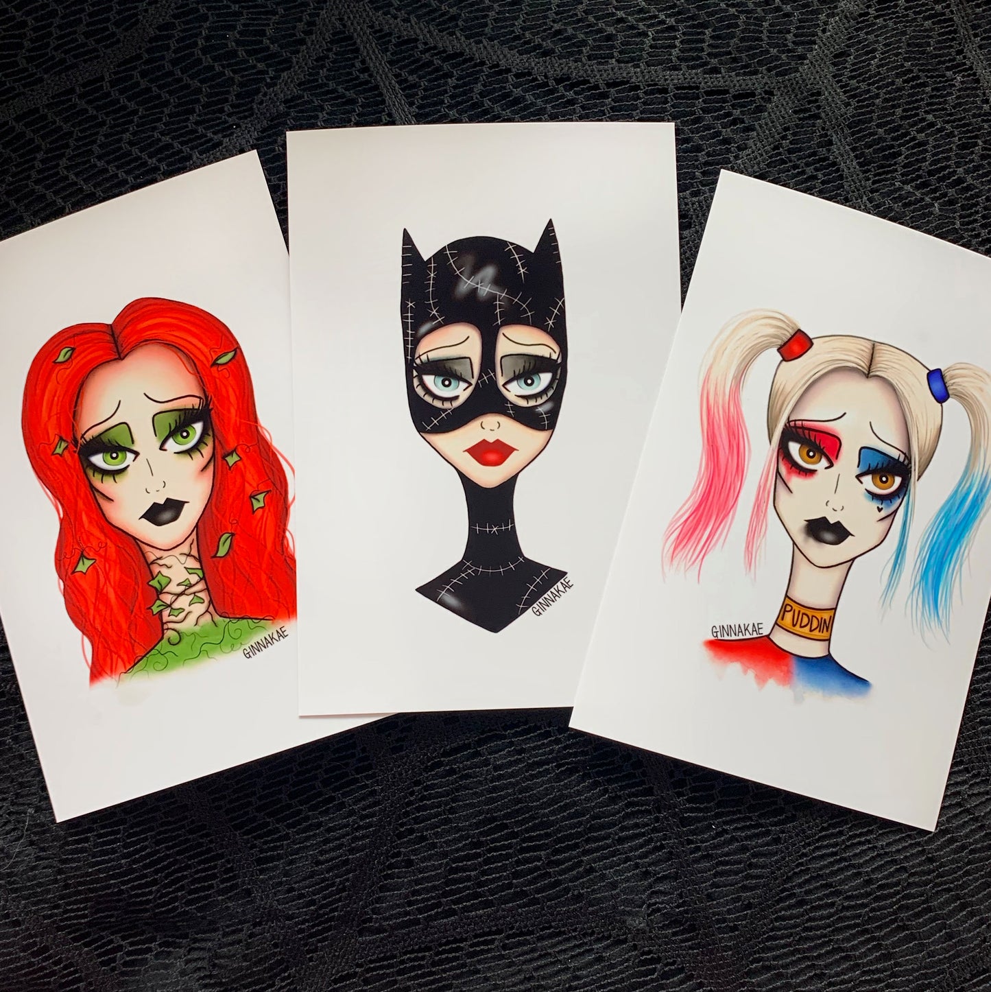 Harley, Cat Woman, & Poison Ivy Stickers + Prints