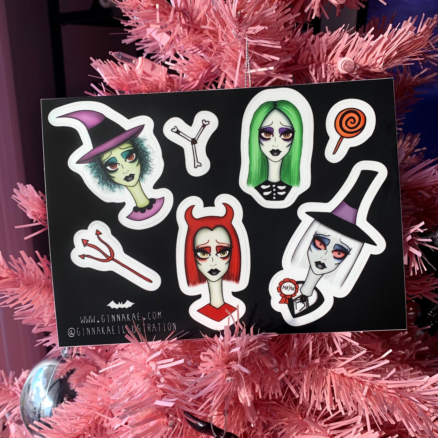 Nightmare Before Christmas Sticker Sheet - Lock, Shock, and Barrel + Mayor of Halloween Town