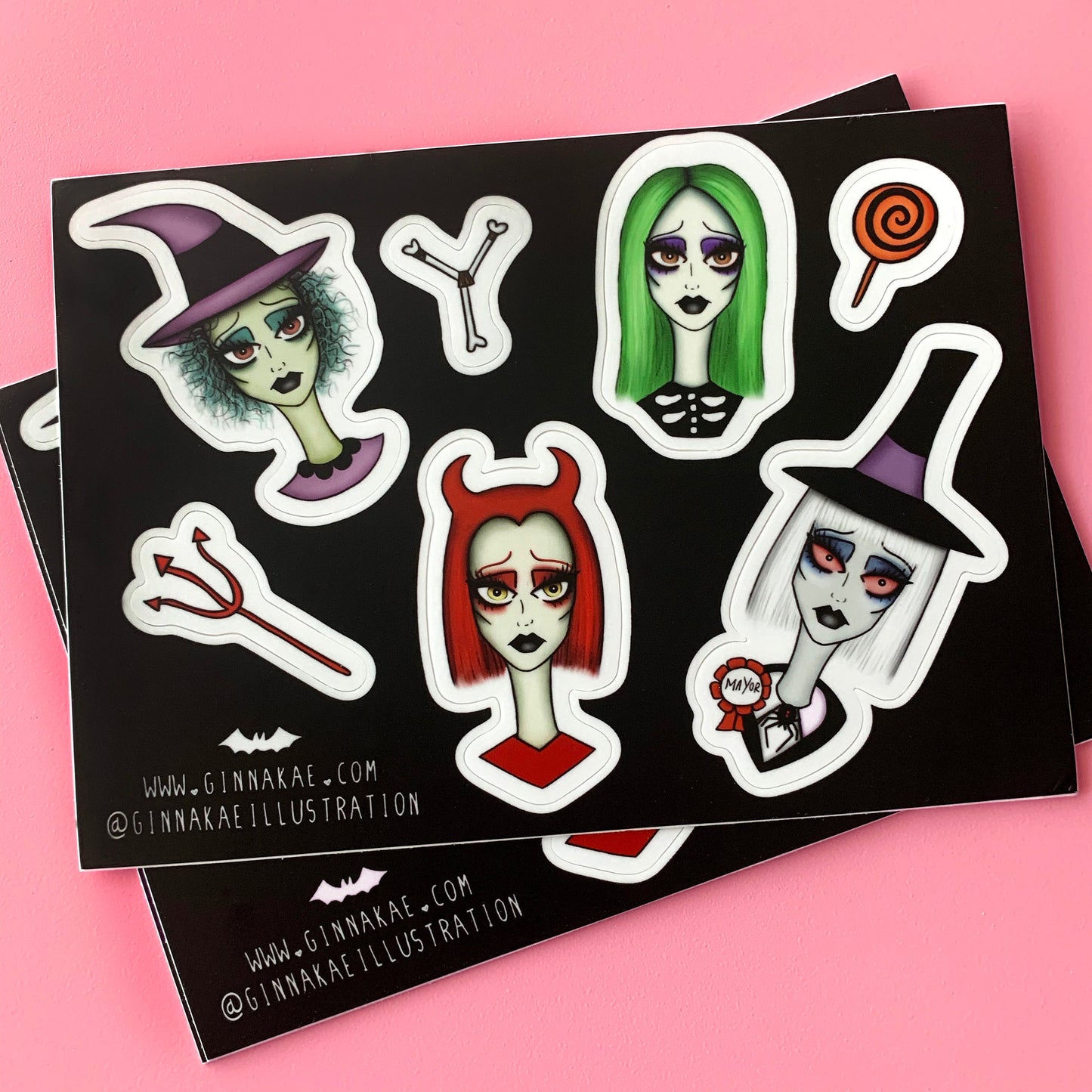 Nightmare Before Christmas Sticker Sheet - Lock, Shock, and Barrel + Mayor of Halloween Town
