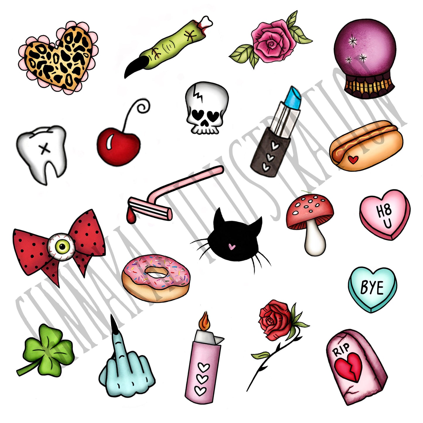 Tiny Mix & Match Stickers (Minimum Purchase of 5 Stickers)