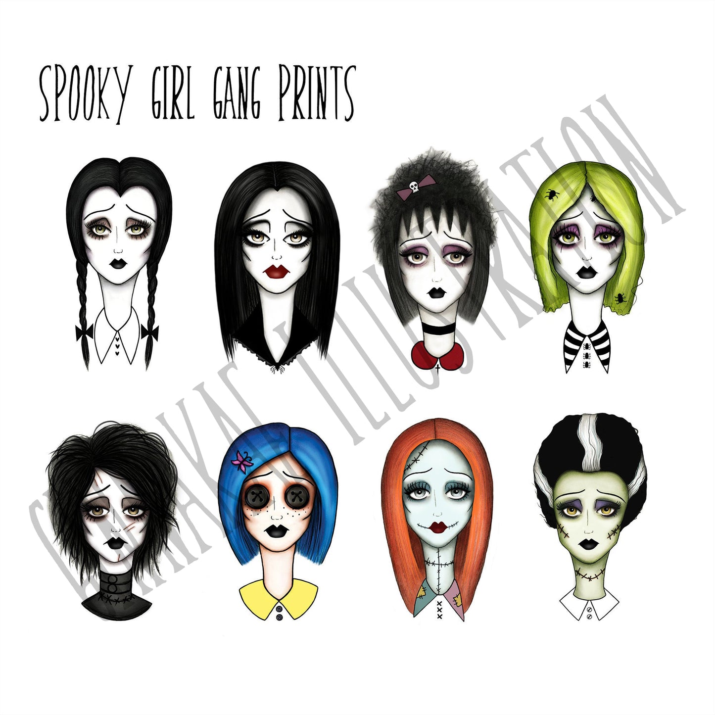 Spooky Girl Gang 4x6 Inch Prints