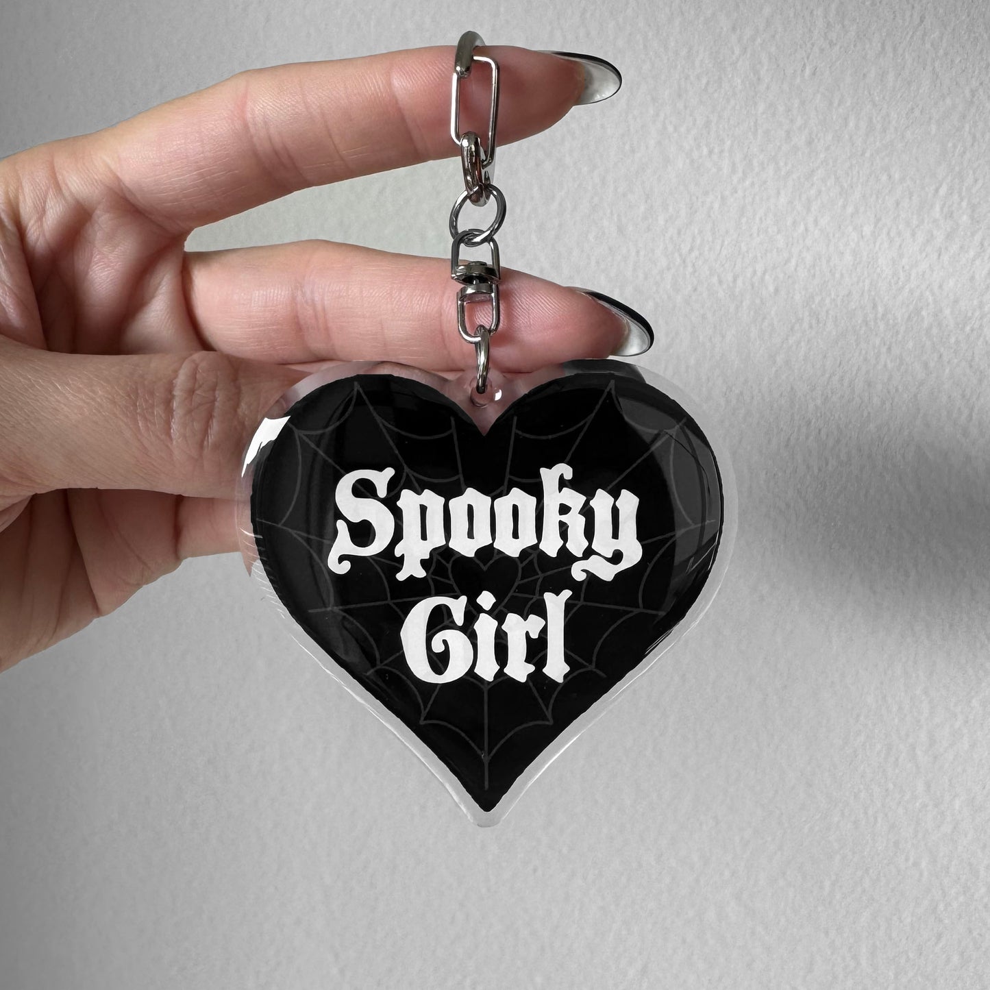 NEW! Spooky Girl Heart Key Chain