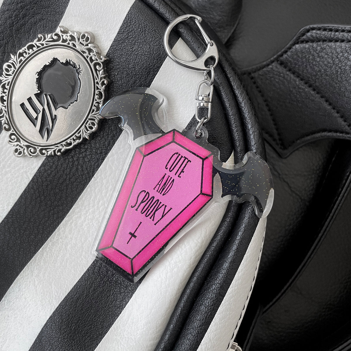 Cute and Spooky Coffin Keychain