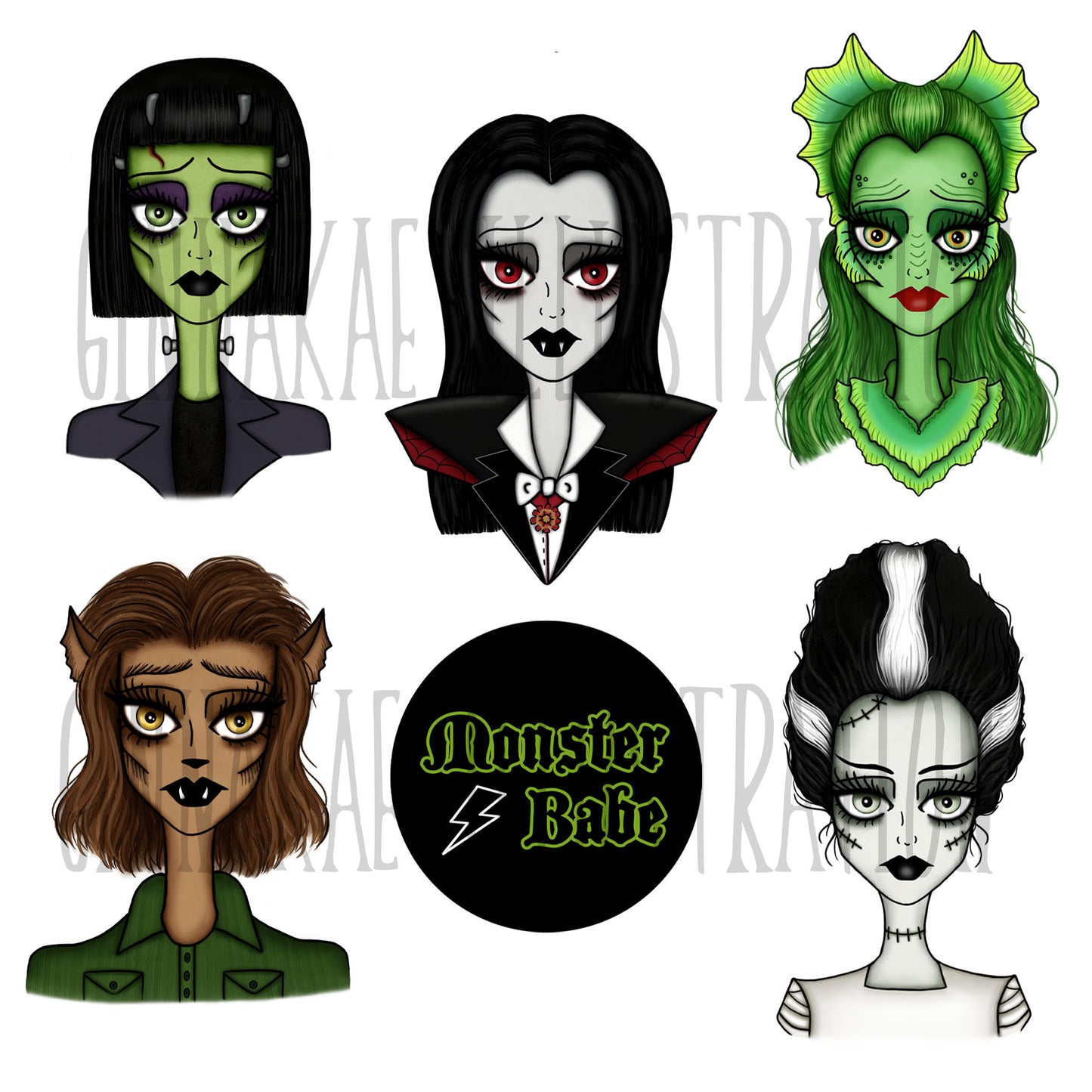 NEW! Monster Babes Sticker Pack