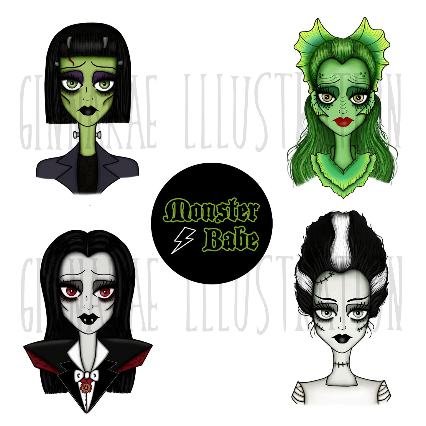 NEW! Monster Babes Sticker Pack