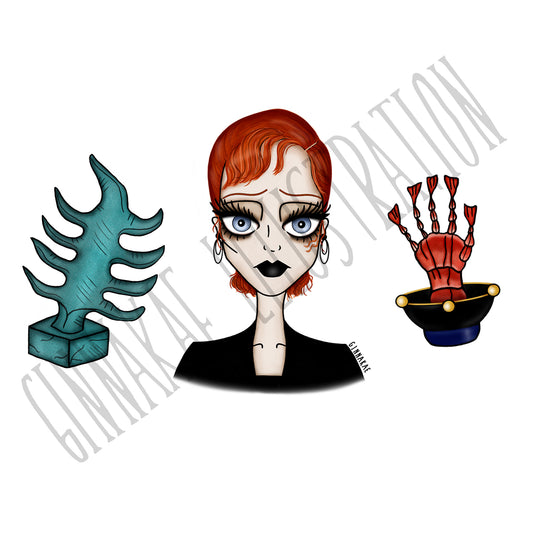 Delia Deetz Sticker Pack
