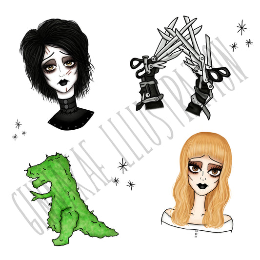 NEW! Scissorhands Sticker Pack