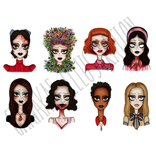 NEW! Babes of Horror Sticker Pack