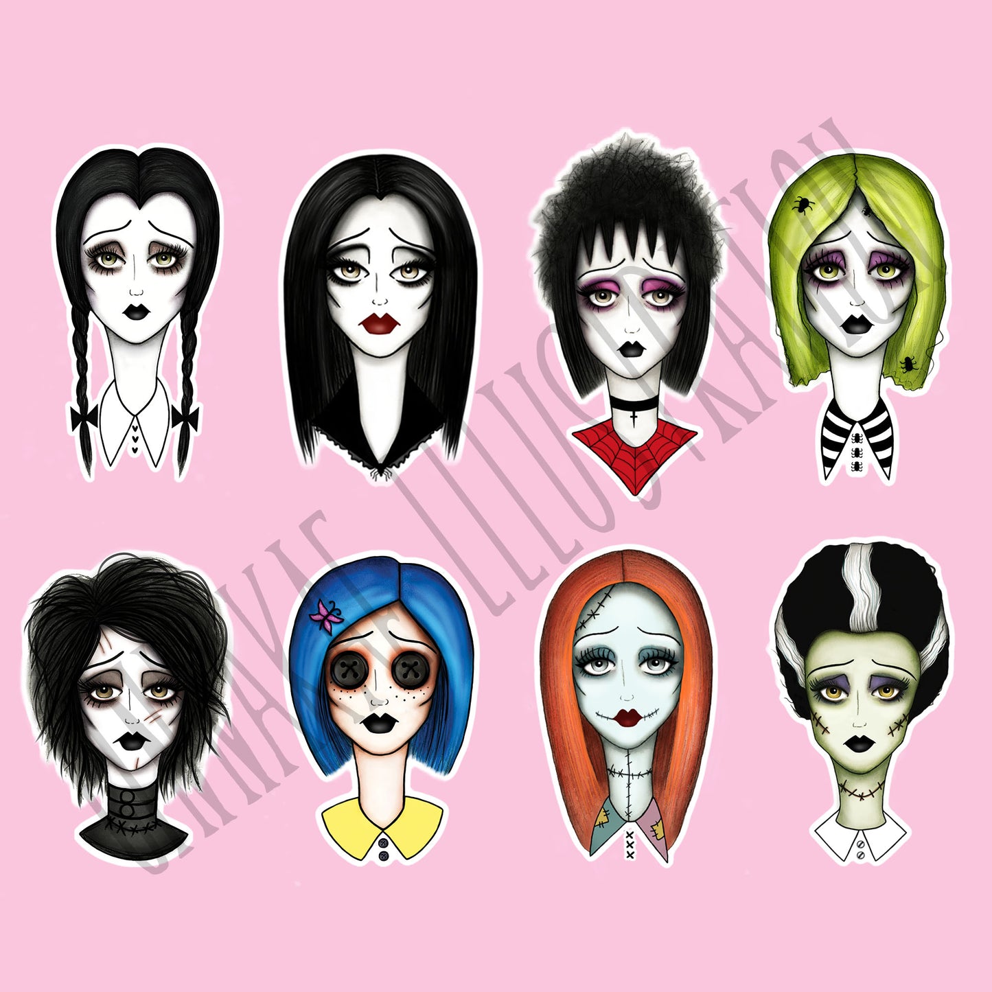 Original Spooky Girl Sticker Pack