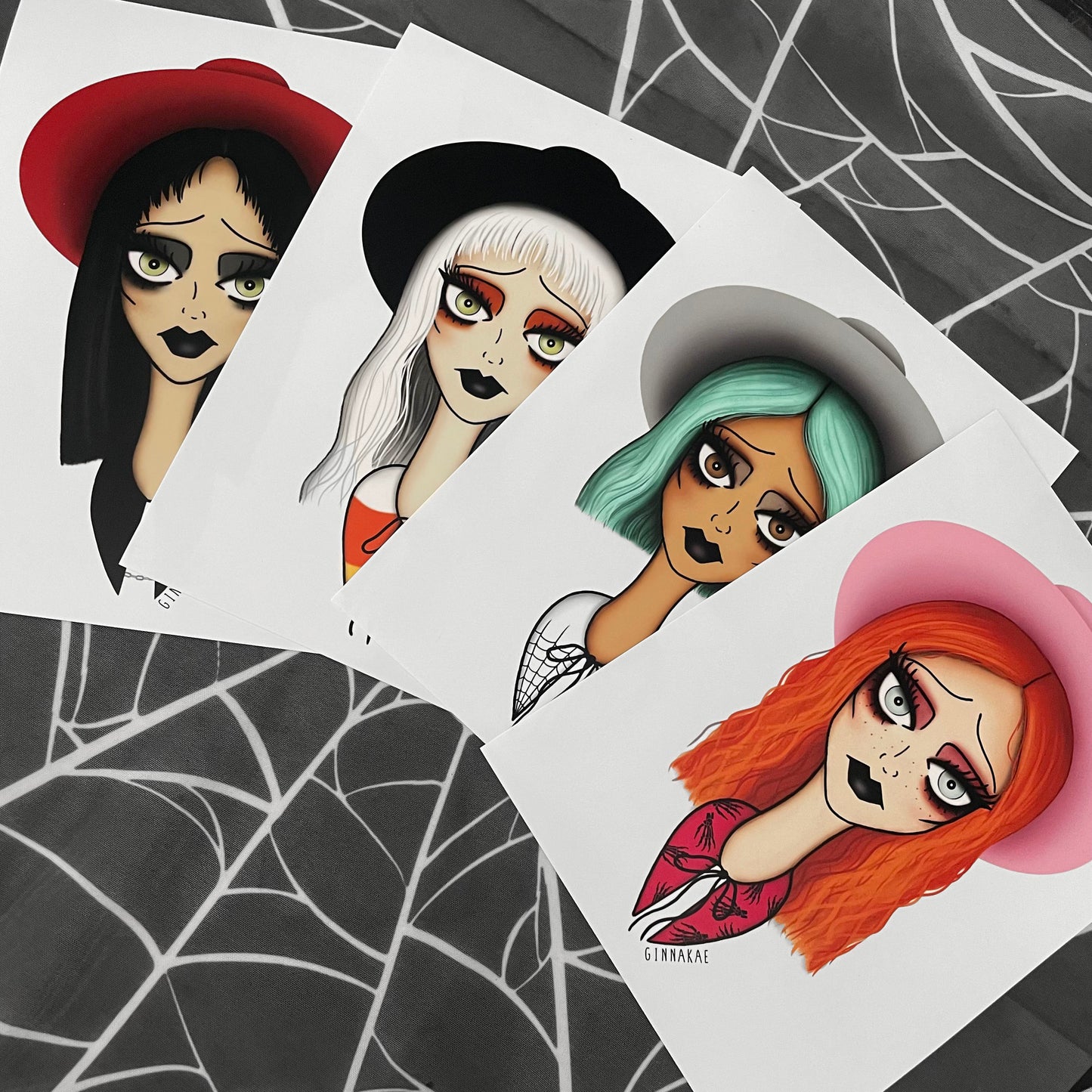 Spooky Collar Ghouls Prints + Stickers