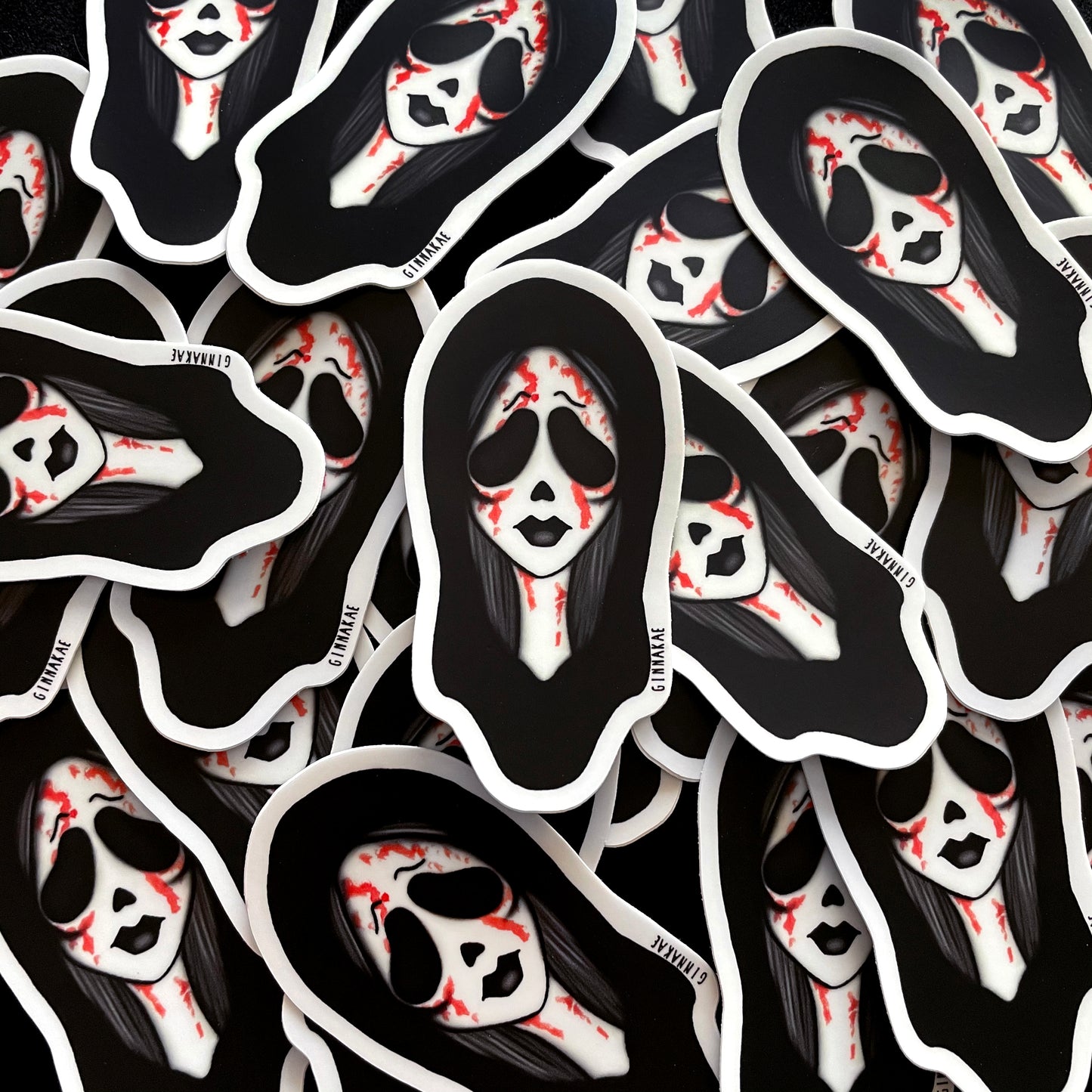 Ghost Face Babe Print + Sticker
