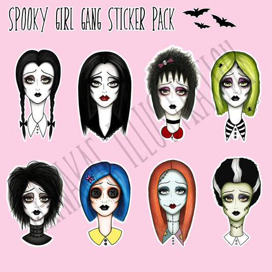 Spooky Girl Gang Sticker Pack