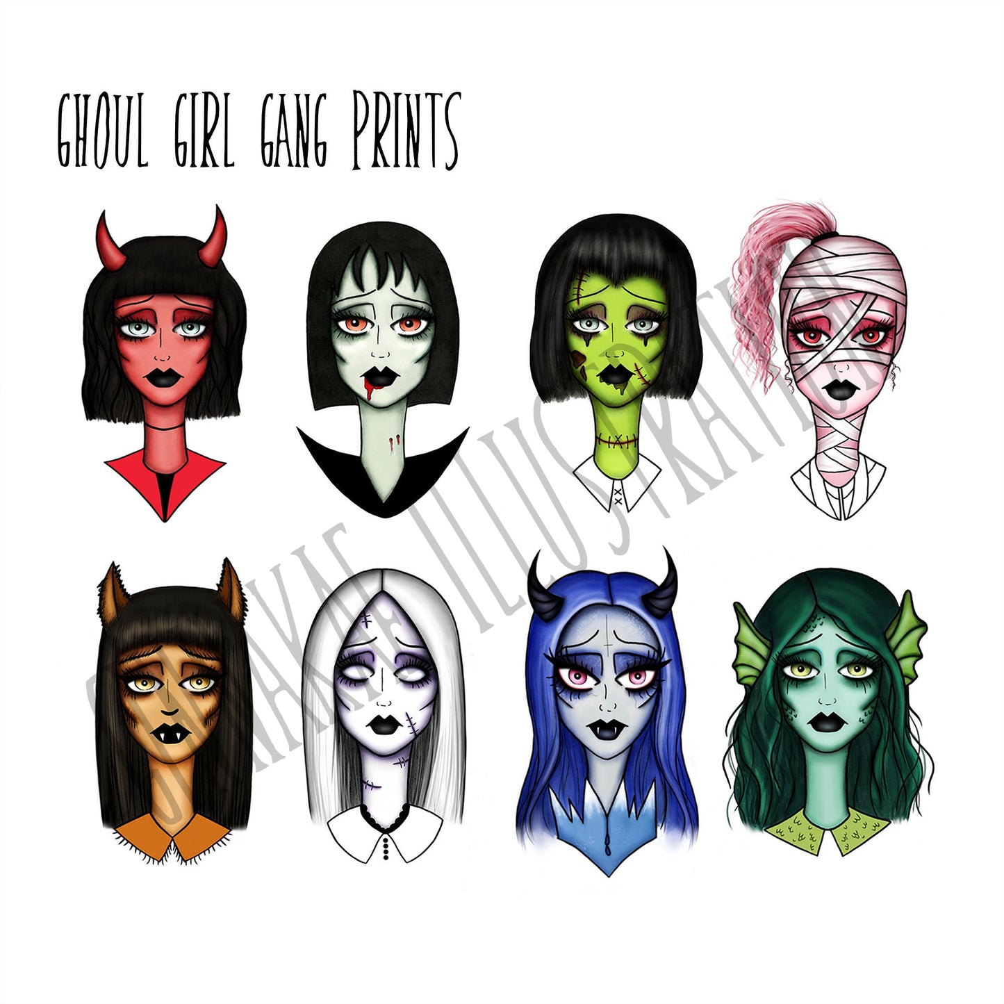 Ghoul Girl Gang 4x6 Inch Prints